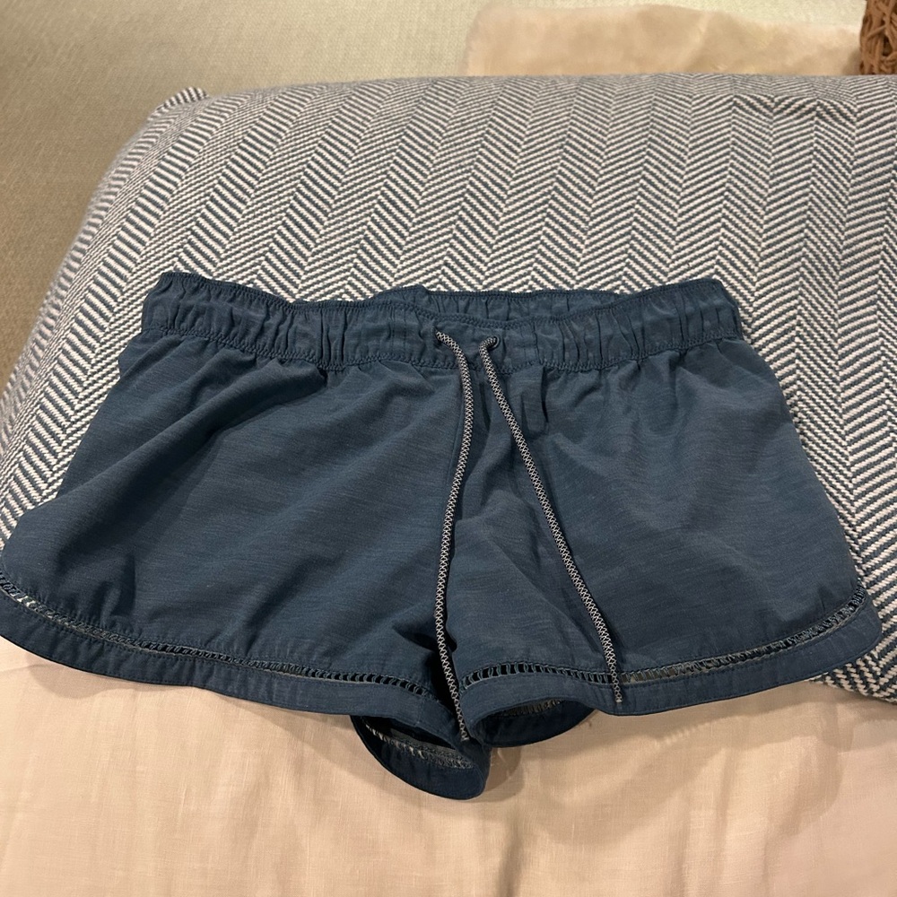 Prana Blue Athletic Shorts with Elastic Waistband